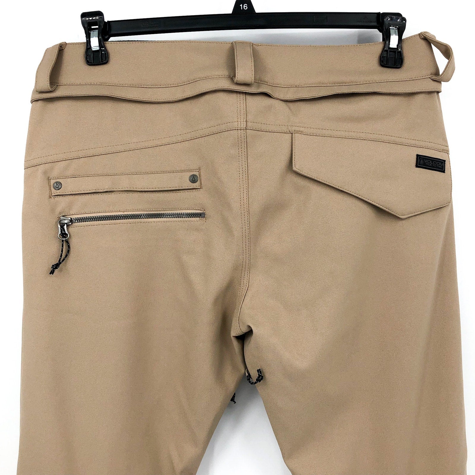 VOLCOM Women's Species Snowboard Pants Large Tan Brown Stretch Waterproof NWT