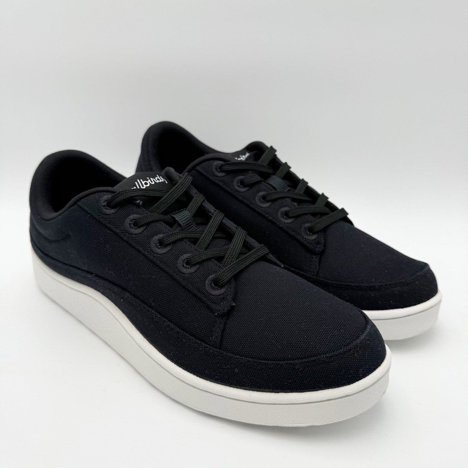 ALLBIRDS Mens Canvas Pacer Casual Sneakers Size 11 EU 43.5 Black White NIB