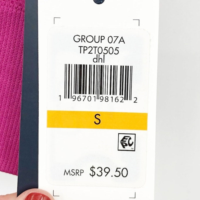 TOMMY HILFIGER SPORT Seamless Sports Bra Small Pink Dahlia Seamless Scoop NWT