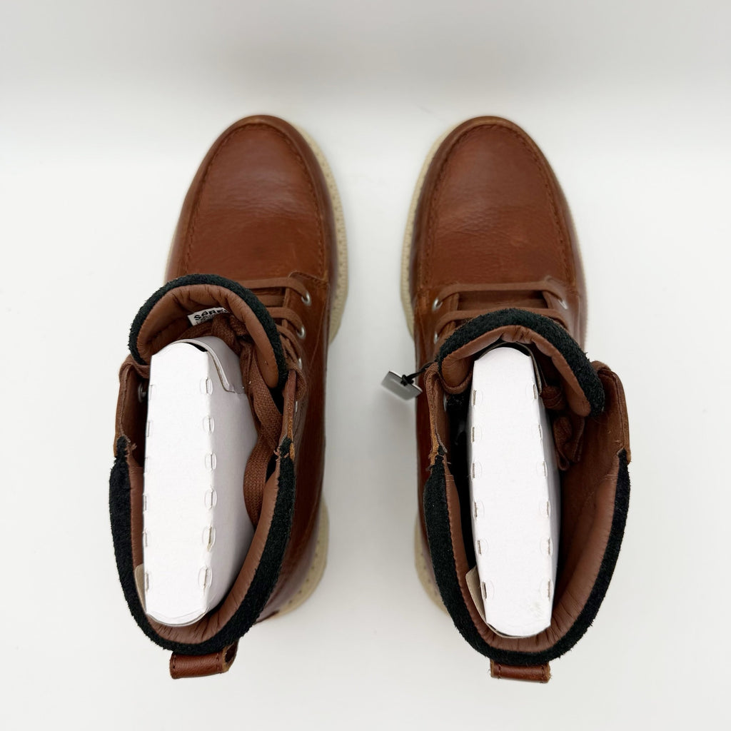Sorel Mens Madson II Moc Toe Boots US 7.5 EU 40.5 Brown Leather Waterproof NIB