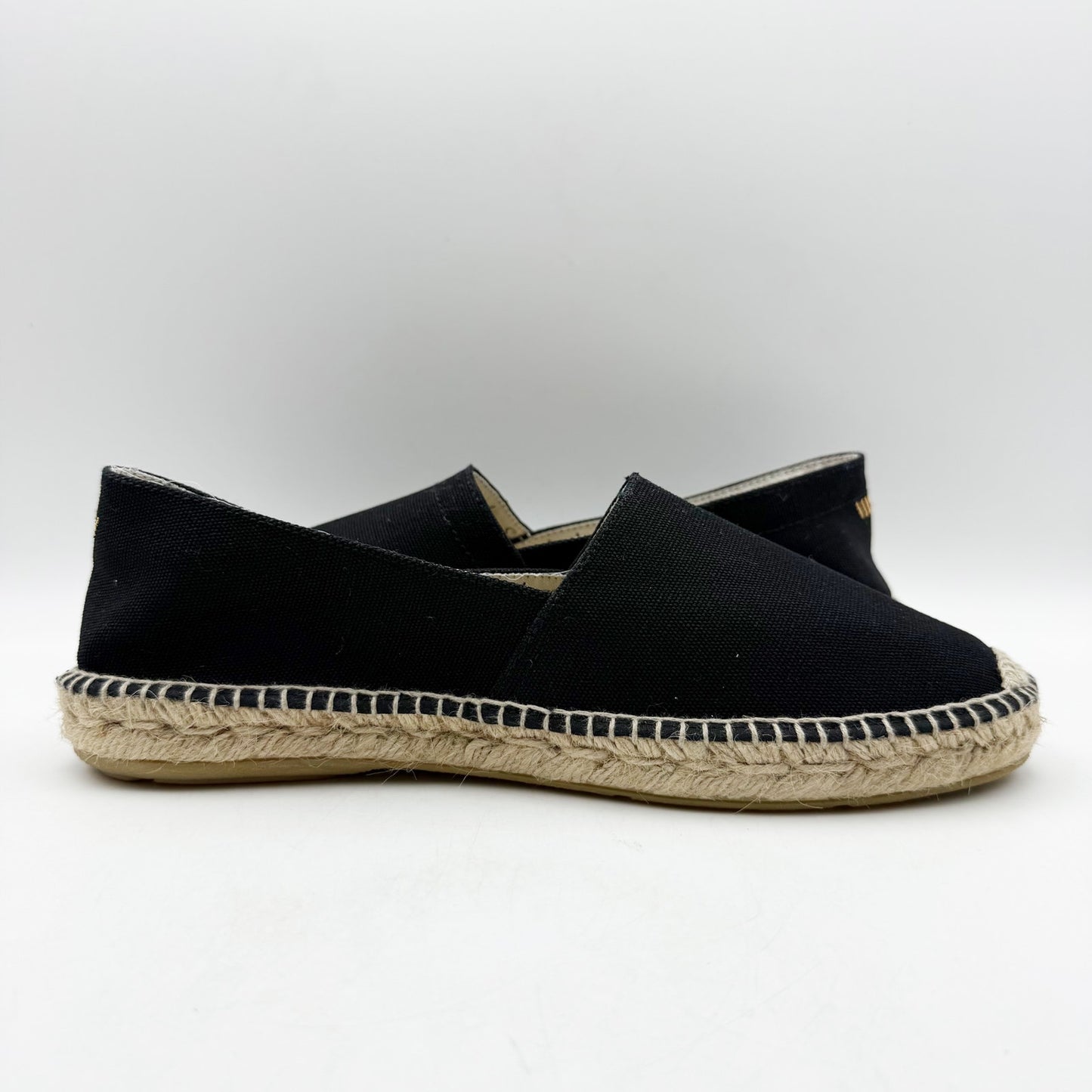 VISCATA Mens Sitges Espadrille Flats EU 42 US 9 Black Slip On NIB