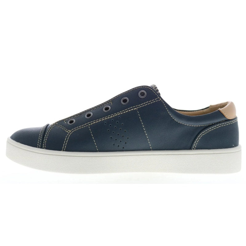 Spenco Womens Malibu Lux Casual Sneakers Size 10 Ink Blue Leather Slip On NIB