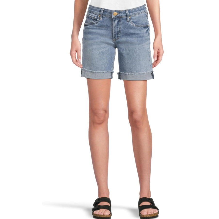 KUT FROM THE KLOTH Women's Catherine Boyfriend Denim Shorts Size 10 Blue NWT
