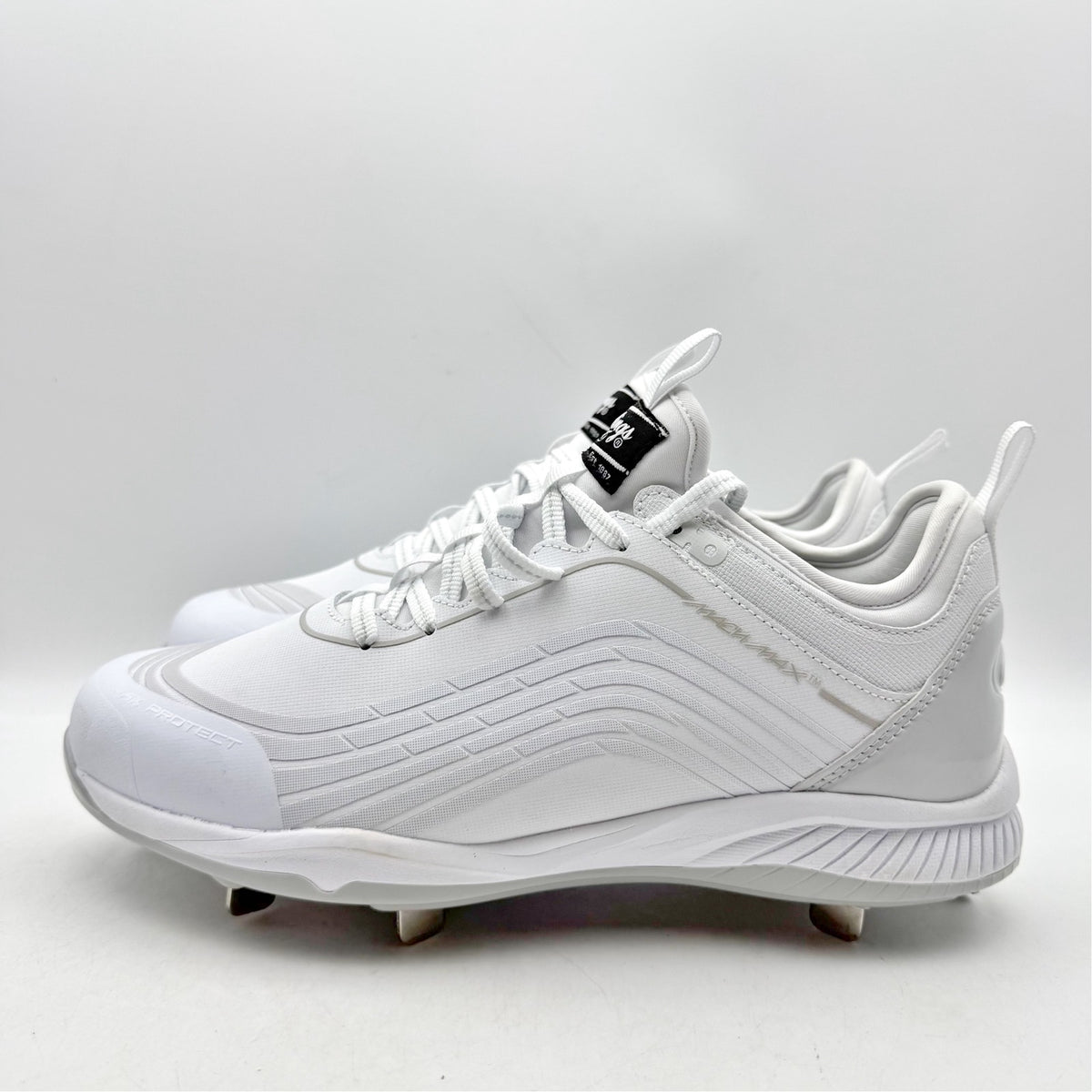 Rawlings Mens Bullpen Low Baseball Cleats Size 13 White Gray Metal NWOB