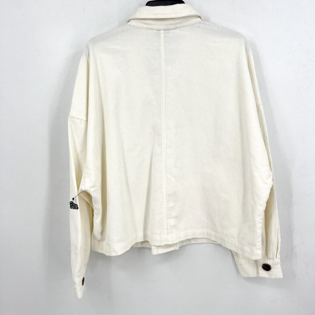 HYPE AND VICE Womens Texas A&M Cropped Jacket US XXL White Corduroy NWT