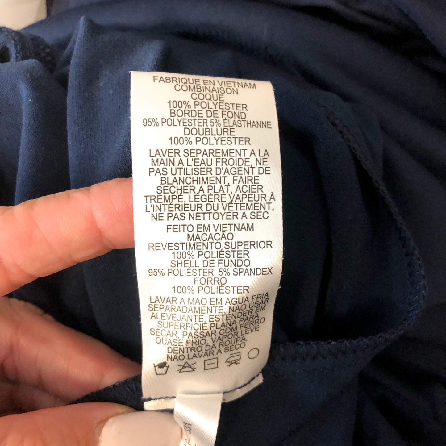 SLNY Women's Metallic Trim Cape Jumpsuit 18W Navy Blue Silver Asymmetrical NWT