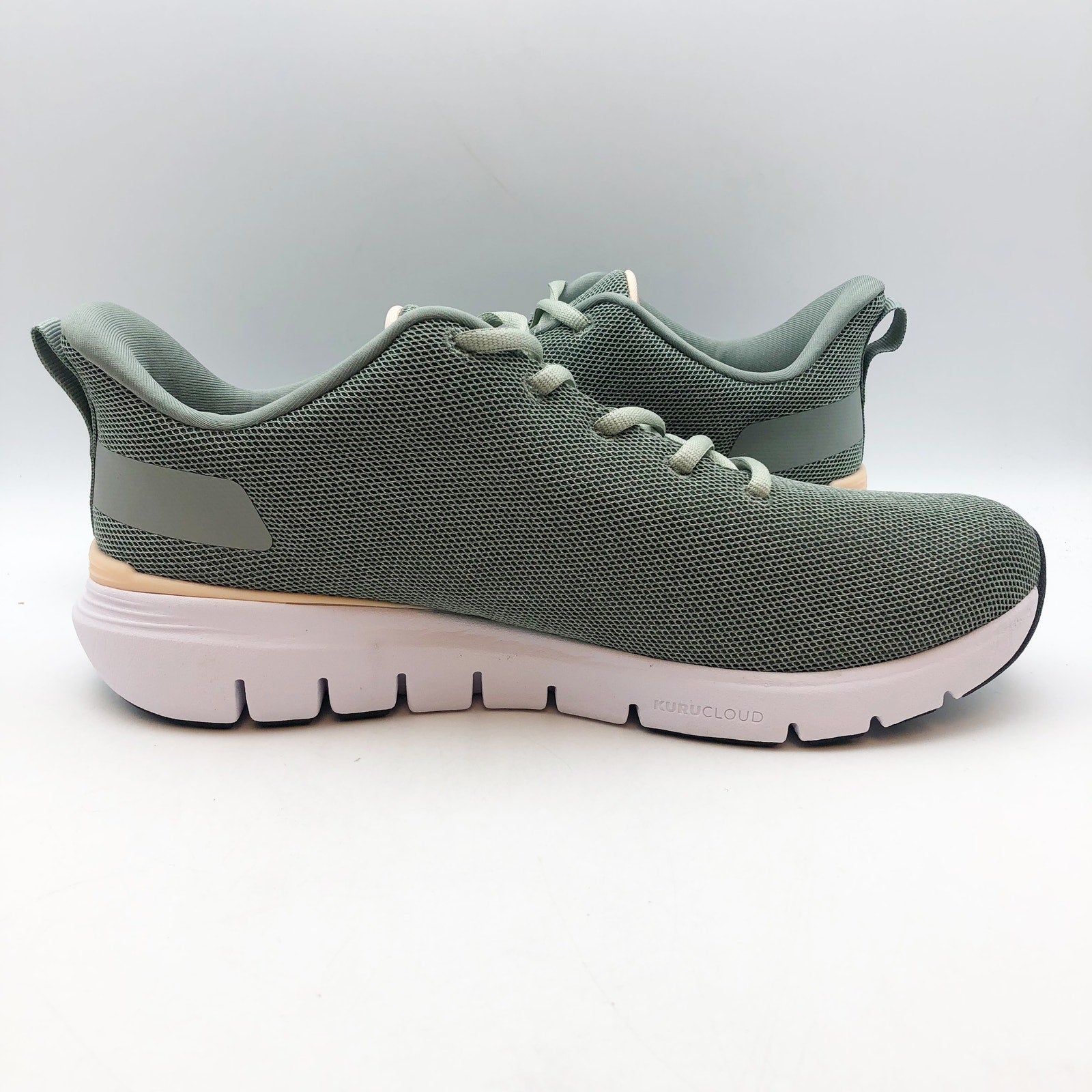 KURU Womens Flex Via Sneakers Size 11 Green Haze Light Apricot Athletic Shoe NIB