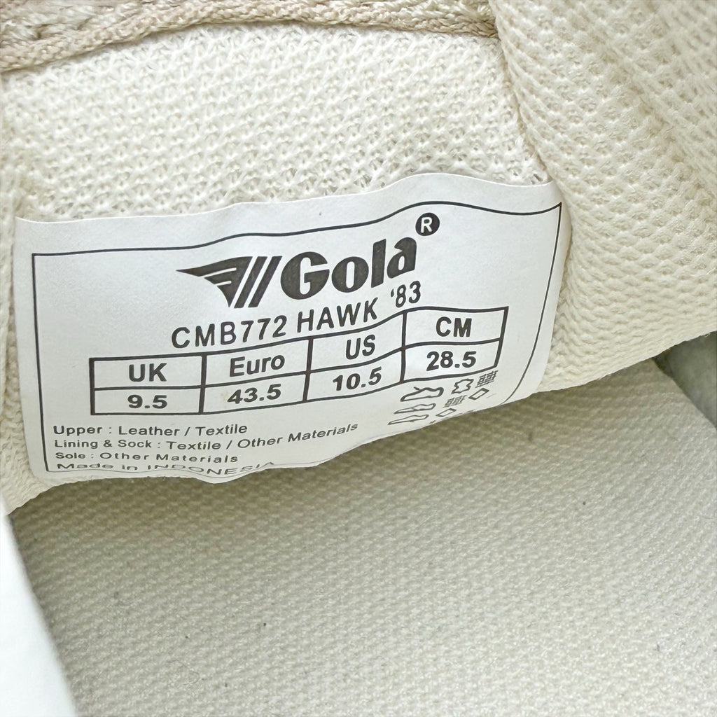 Gola Mens Hawk '83 Low Sneakers US 10.5 EU 43.5 Off White Green Suede NIB