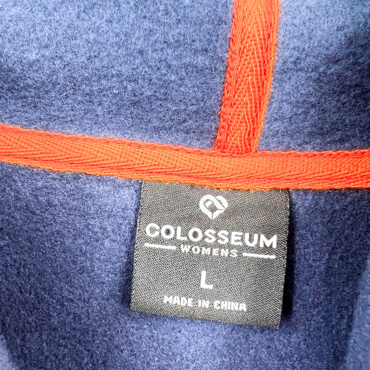 COLOSSEUM Womens UTSA Roadrunner Hoodie Large Navy Blue Orange Sweatshirt NWT