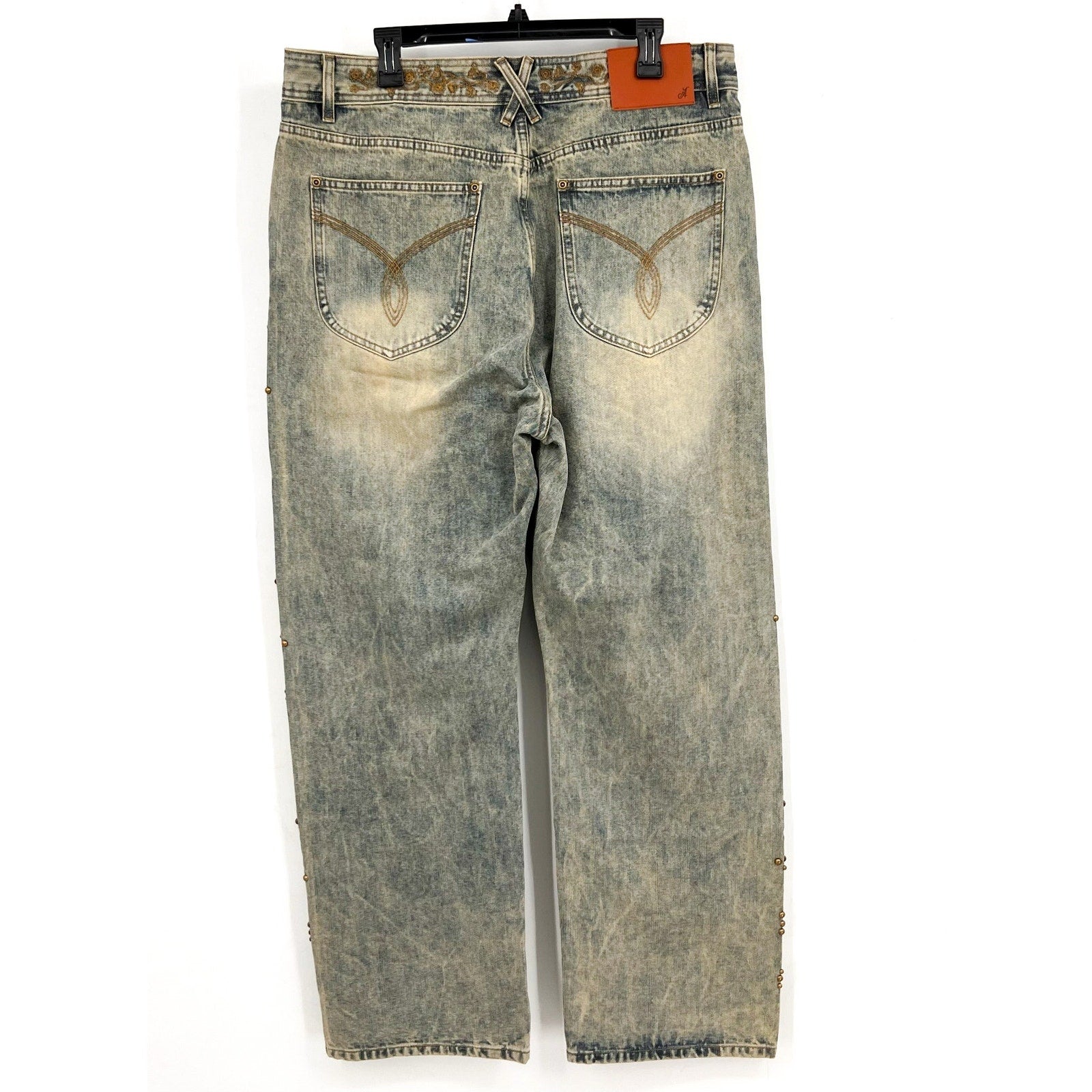 ADIDEM ASTERISKS Men's Rivet Chainstitch Selvedge Denim Jeans XXL Rust Wash NWOT
