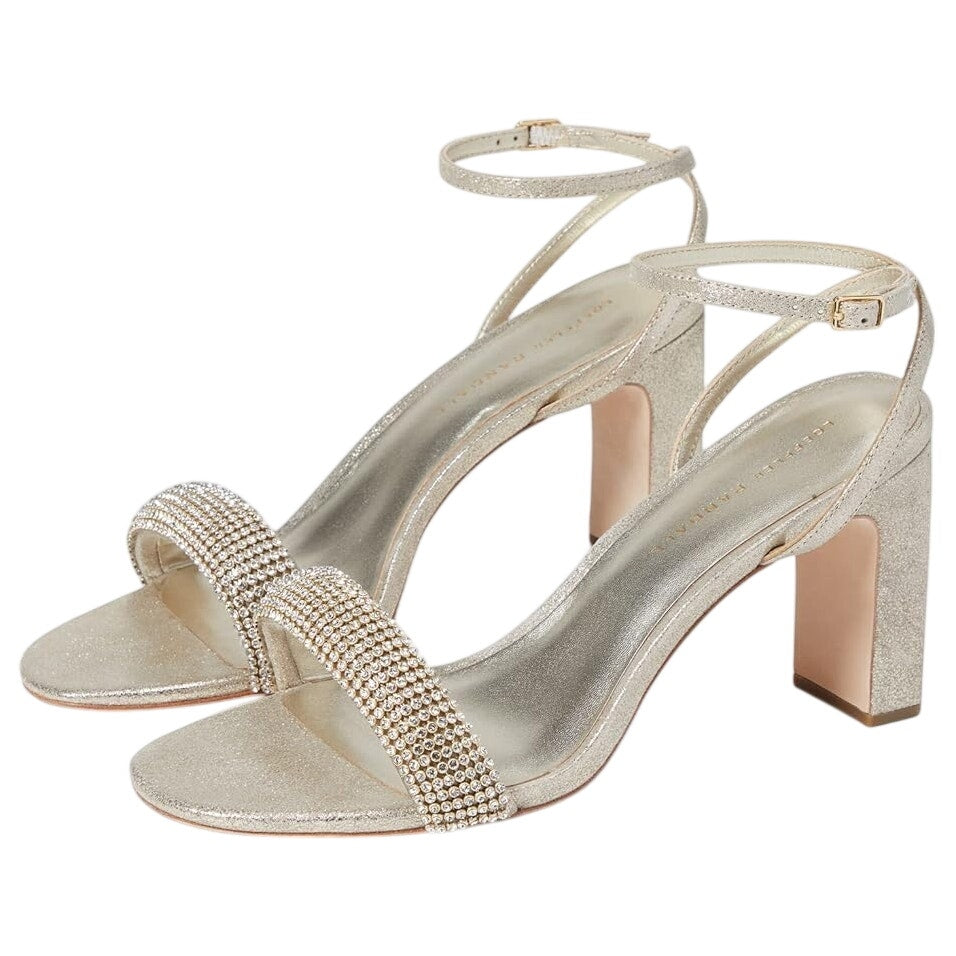 Loeffler Randall Womens Shay High Heels US 10 B Champagne Gold Rhinestone NWOB