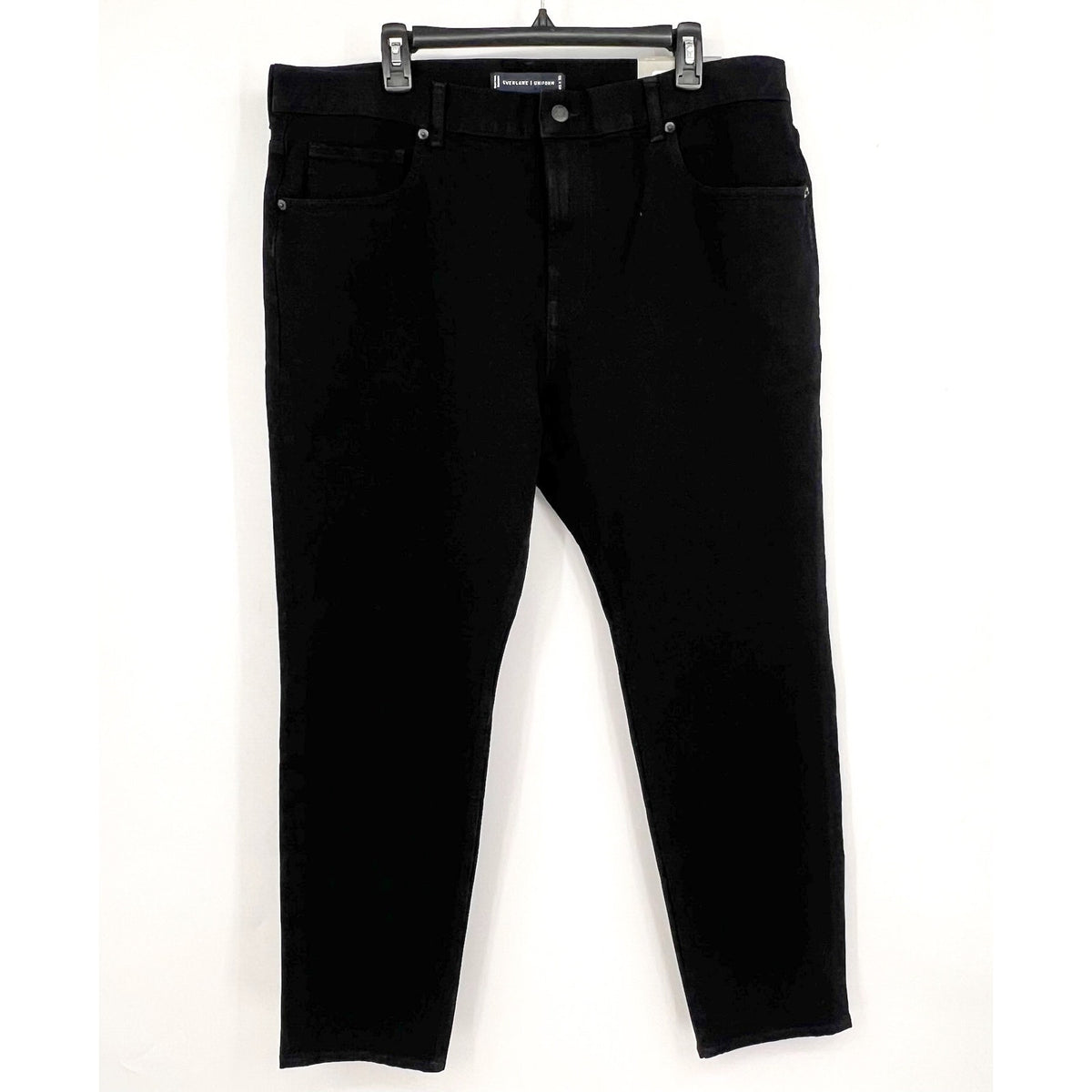 EVERLANE Men's Uniform Skinny Jeans 40x30 4-Way Stretch Organic Cotton Black NWT