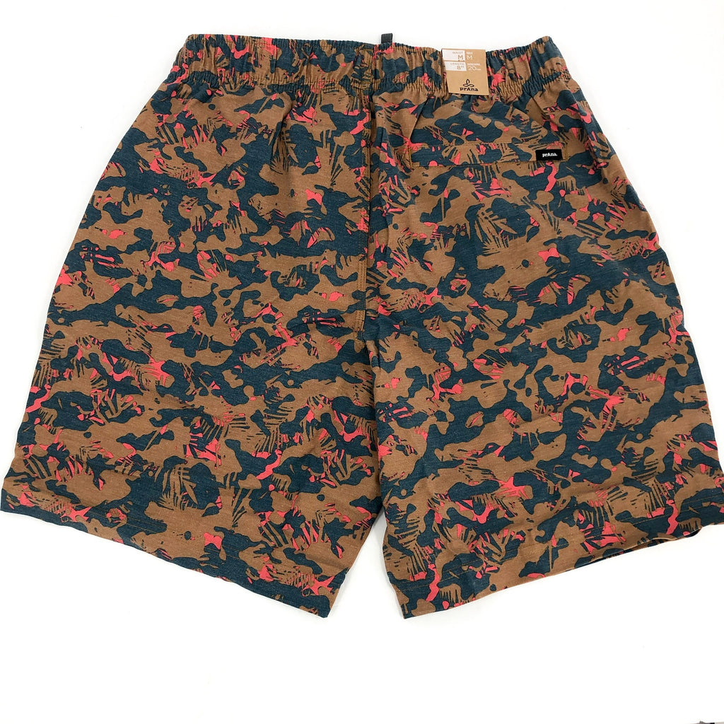 PRANA Men's Metric Board Short Medium Brown Fresca Camo 8" Inseam NWT