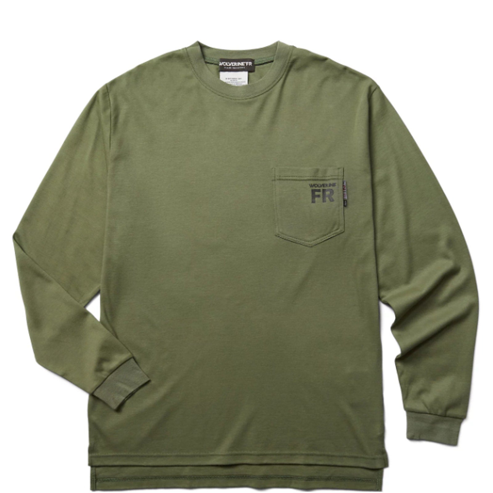 WOLVERINE Mens FireZerO Long Sleeve Tshirt XXL Green Flame Resistant Eagle NWT