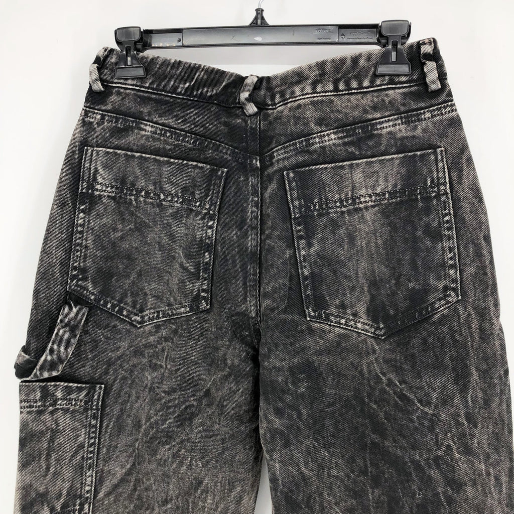 LACAUSA Women's Aiden Trouser Denim Jeans Size 6 Black Mineral Wash Mid Rise NWT