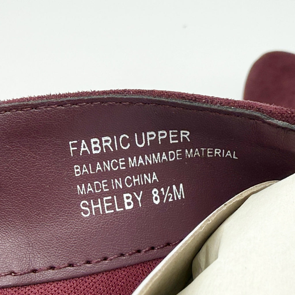 Violet & Red Womens Shelby Platform Ankle Booties US 8.5 M Maroon Red Suede NWOB