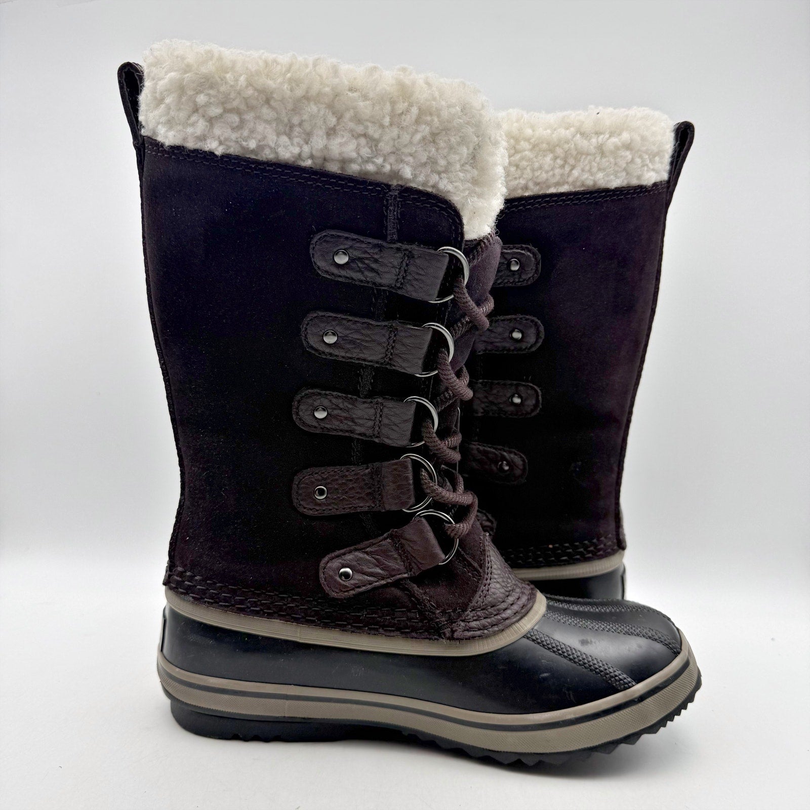 Sorel Women Joan Of Arctic Boots US 5 Purple Faux Fur Insulated Waterproof NWOB