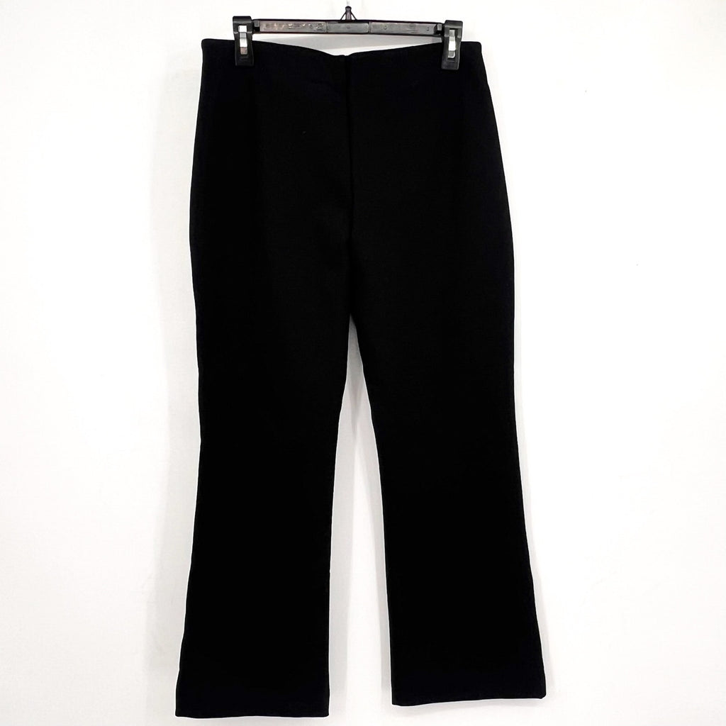 EVERLANE Women's The Dream Kick Flare Pants Large Black Flat Front NWT