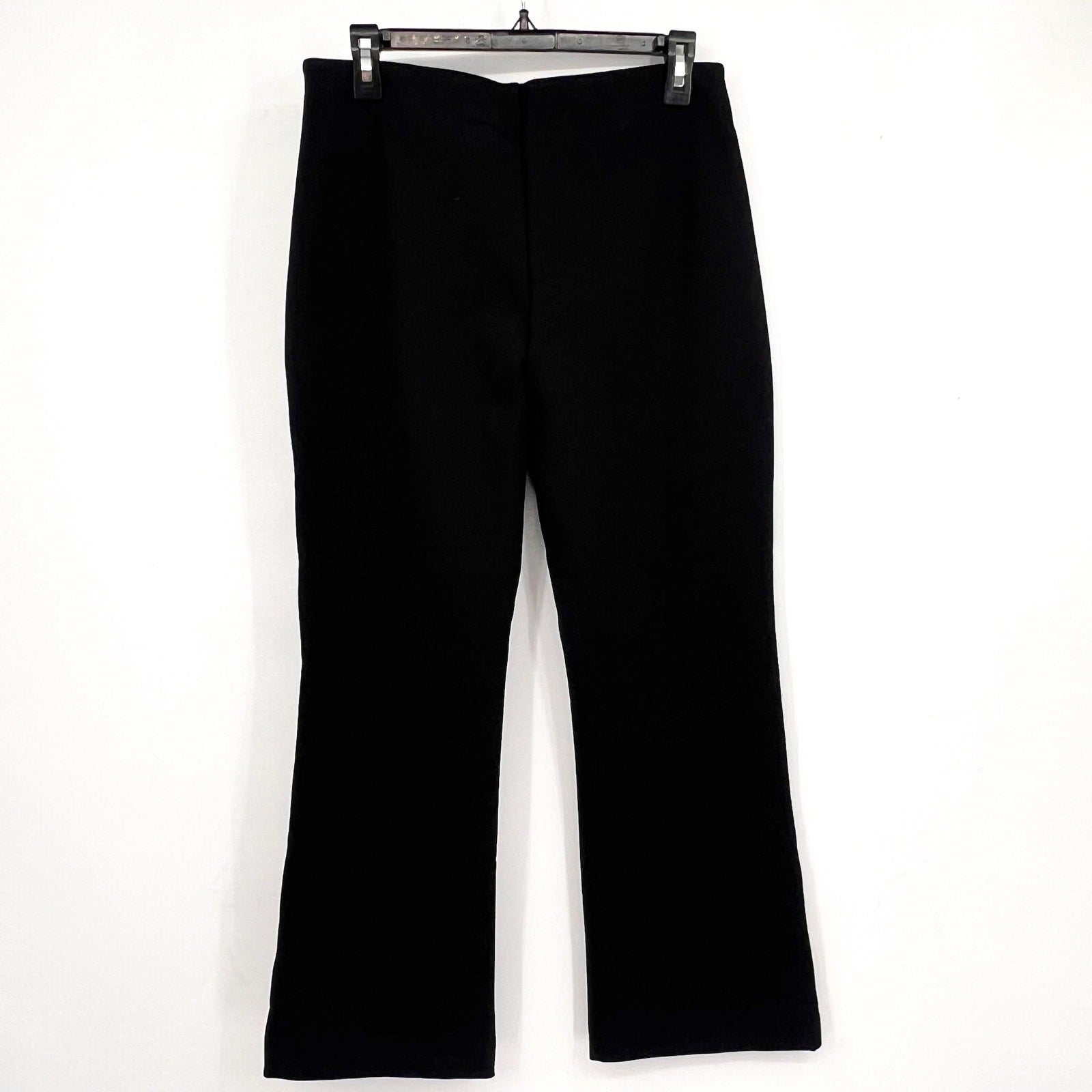 EVERLANE Women's The Dream Kick Flare Pants Large Black Flat Front NWT