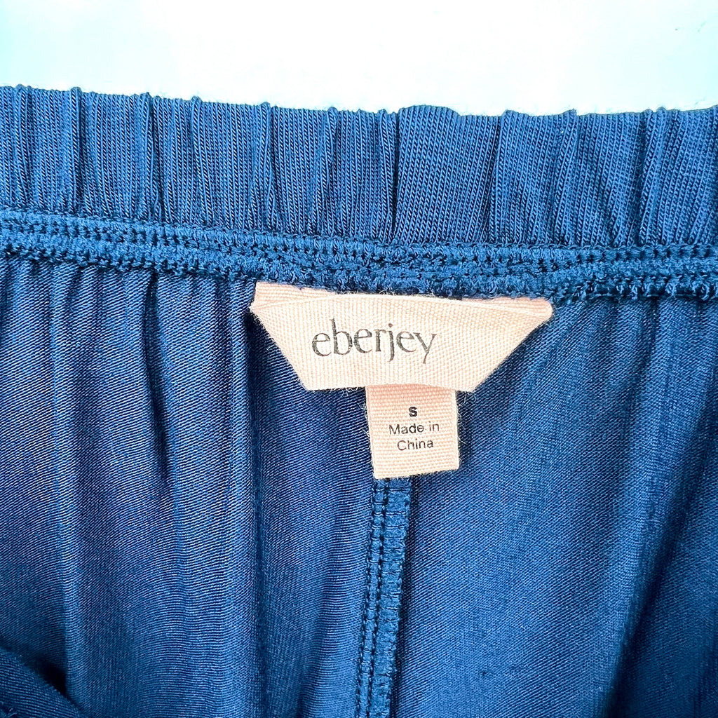 EBERJEY Frida Cami & Shortie Short PJ Set Small Navy Blue Ivory TENCEL Modal NWT