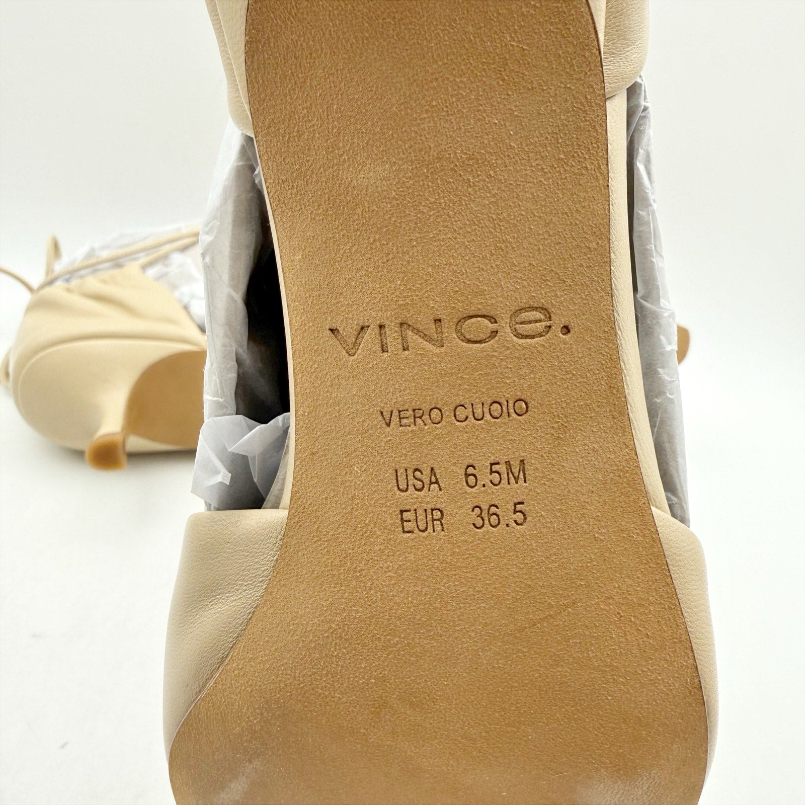 Vince Womens Sarai Pumps US 6.5 M EU 36.5 Sand Beige Leather NIB