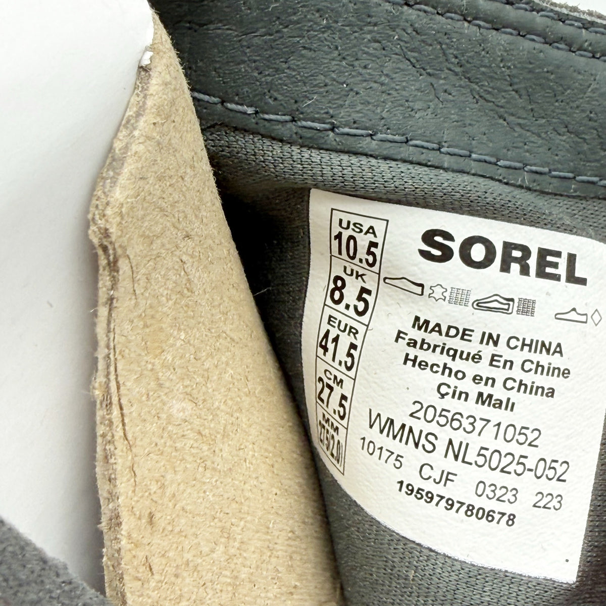 Sorel Womens Evie ll Zip Wedge Bootie Size 10.5 Grey Leather Waterproof NIB