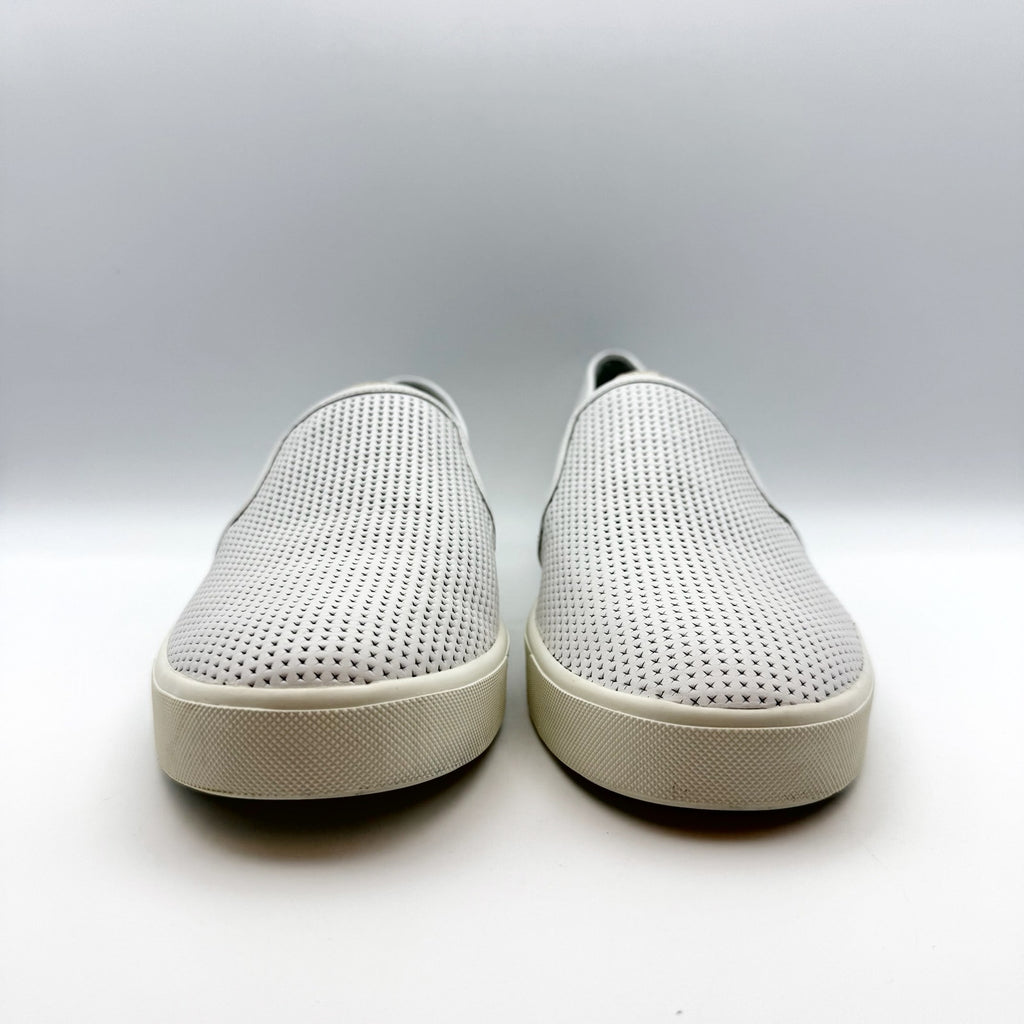 Vince Womens Blair 5 Perforated Slip On Sneaker SIZE 11 White Nubuck Leather