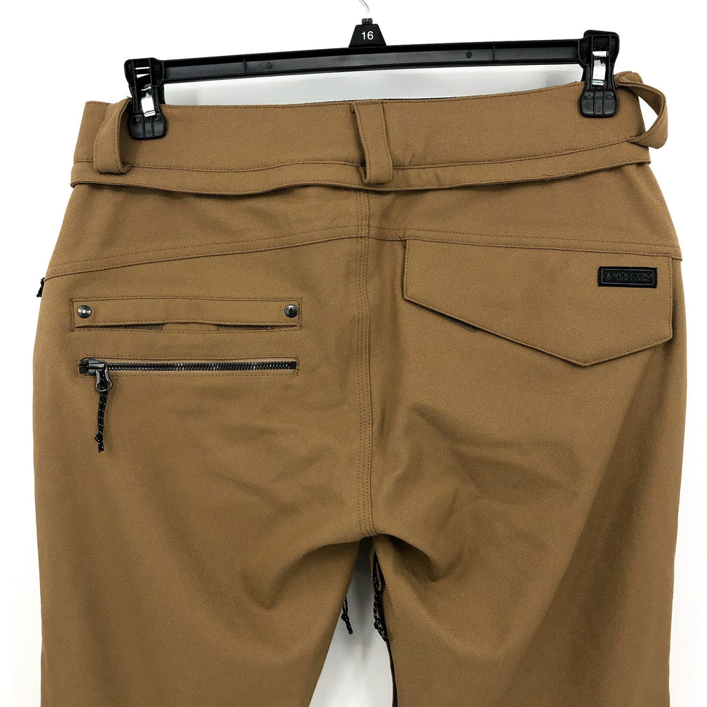 VOLCOM Womens Species Snowboard Pants Medium Brown Tan Stretch Waterproof NWT