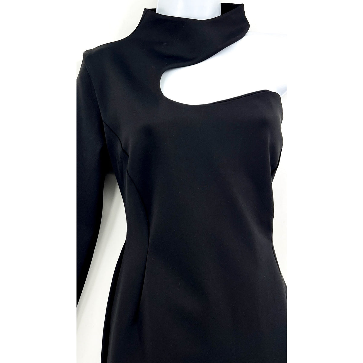MOTHER OF ALL Women's Sydney Midi Dress Medium Black Cut Out Long Sleeve NWT
