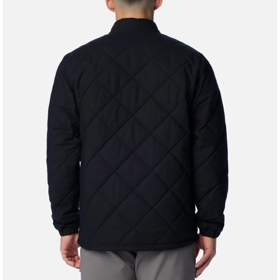 Columbia Mens Rad Padded Jacket Large Black Full Zip Lined Quilted NWT