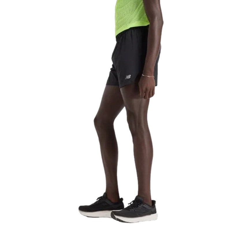 NEW BALANCE Mens Running RC Shorts Large Black  5" Inseam NWT