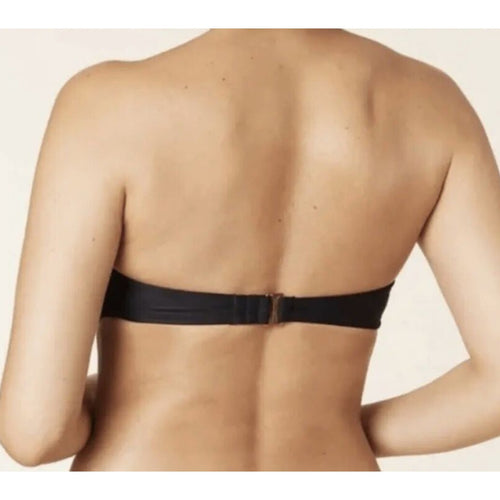 ANDIE SWIM The Scala Bikini Top Size Medium Black Bandeau Strapless