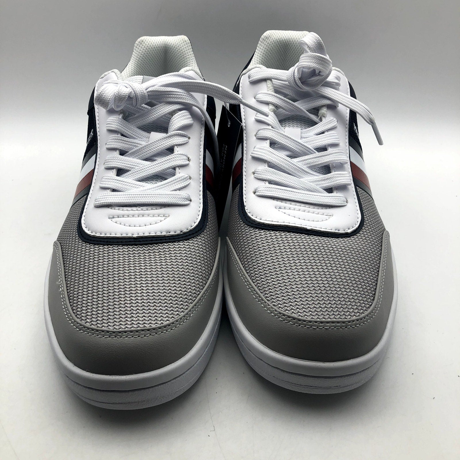 Tommy Hilfiger Mens Lessio Casual Sneakers Size 12 Grey Blue Red Stripe NIB
