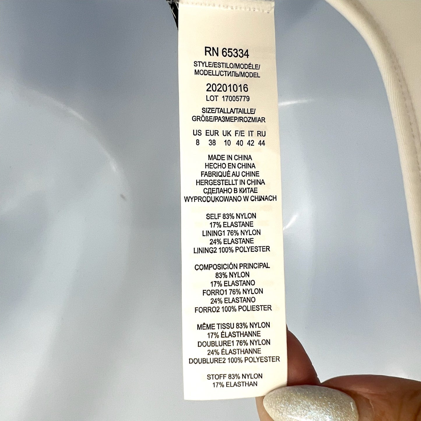 LAUREN RALPH LAUREN One Piece Swimsuit Size 8 White Beach Club Solid Ring NWT