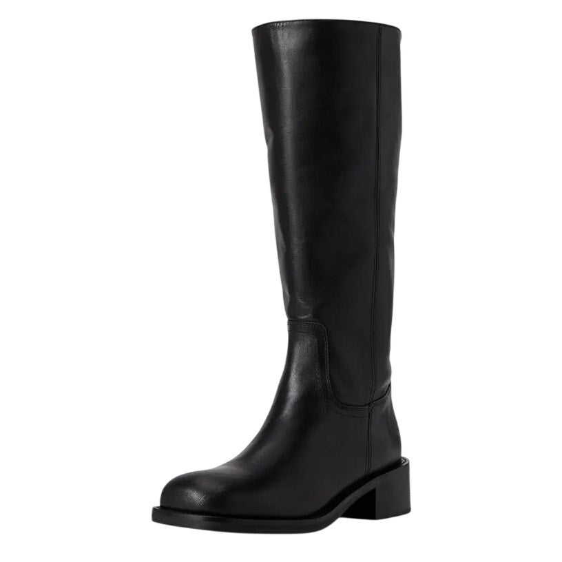 Steve Madden Womens Riggs Knee High Boots US 10 M EU 41 Black Leather NWOB