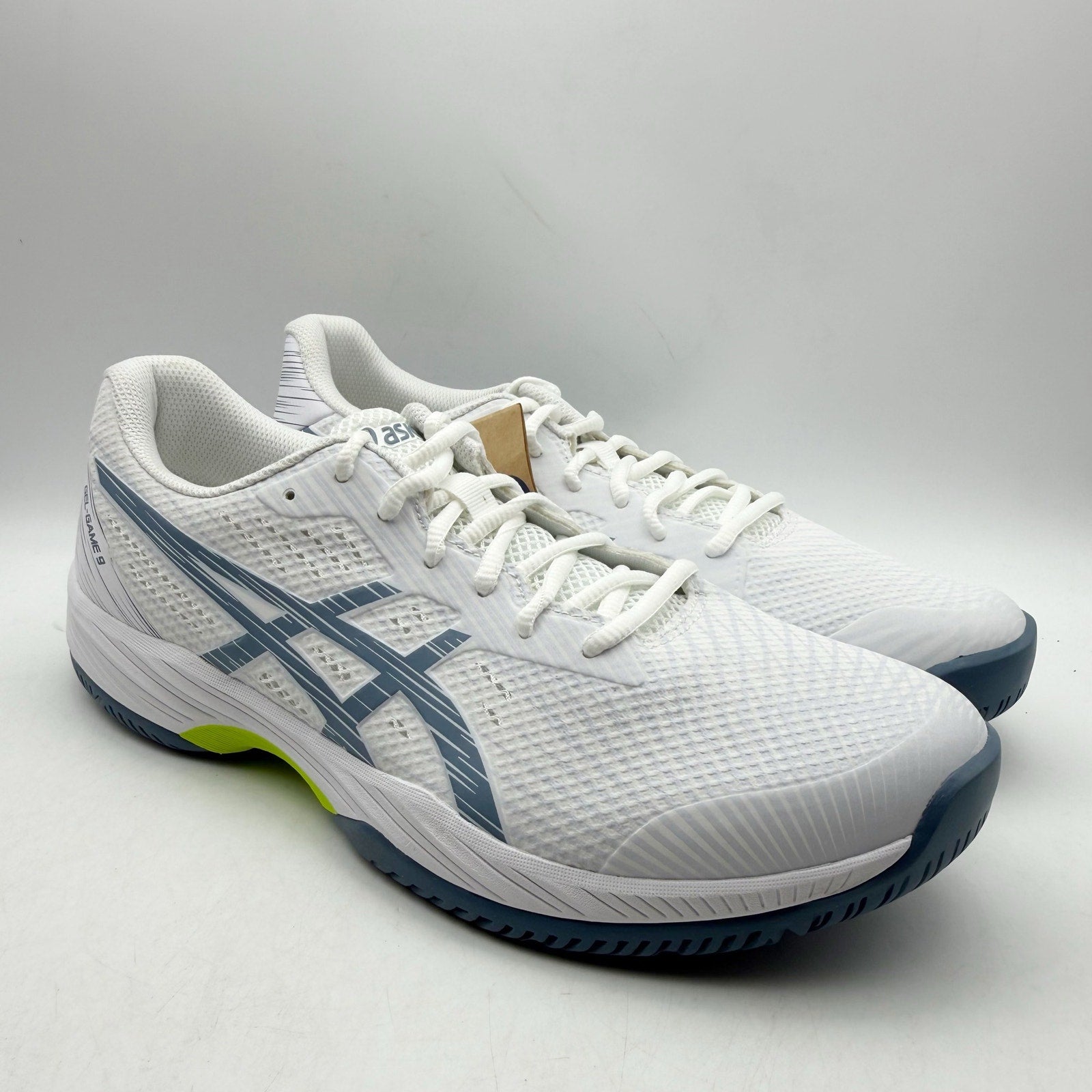 ASICS Mens GEL-Game 9 Athletic Shoes US 10 EU 44 White Blue Tennis Court NWOB