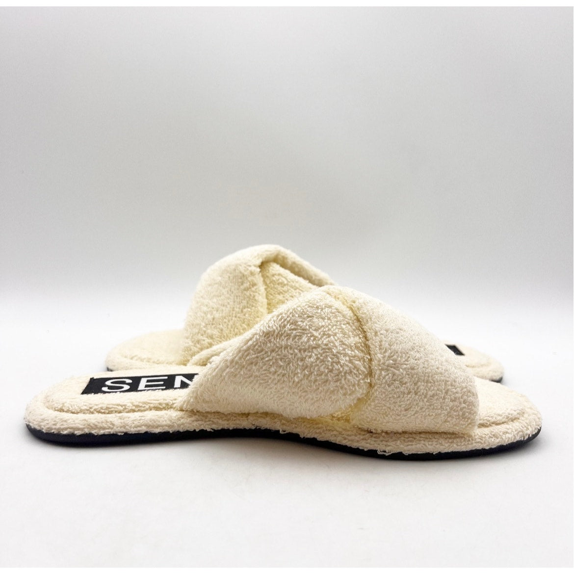 Senso Women's Inka IV Slide Sandals EU 36 US 6 Cream White Cotton NWOB