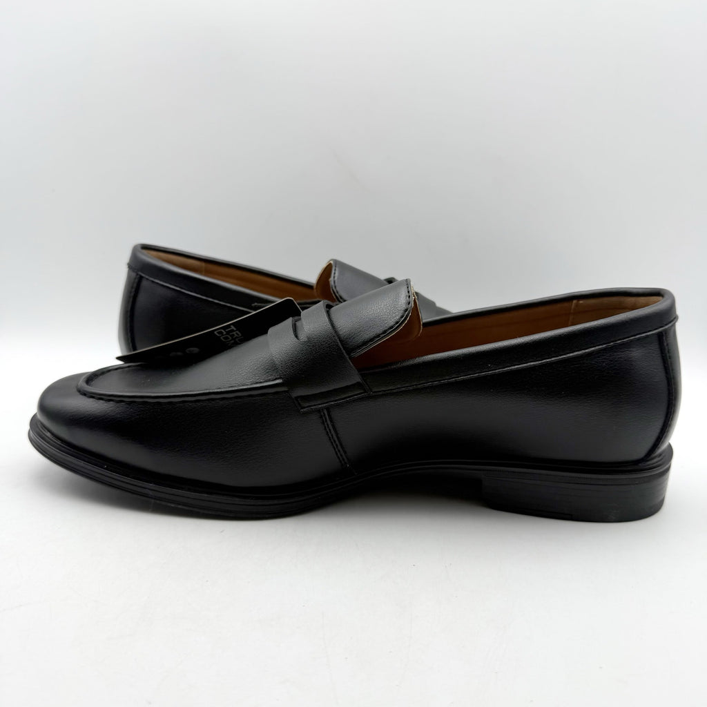 Vance Co. Mens Phineas Penny Loafers SIZE 11 WIDE EU 44 Black Leather NWOB