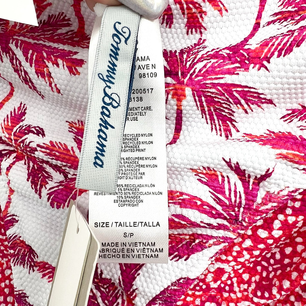 TOMMY BAHAMA Island Cays Hipster Bikini Small Pink Maui Pointelle Reversible NWT