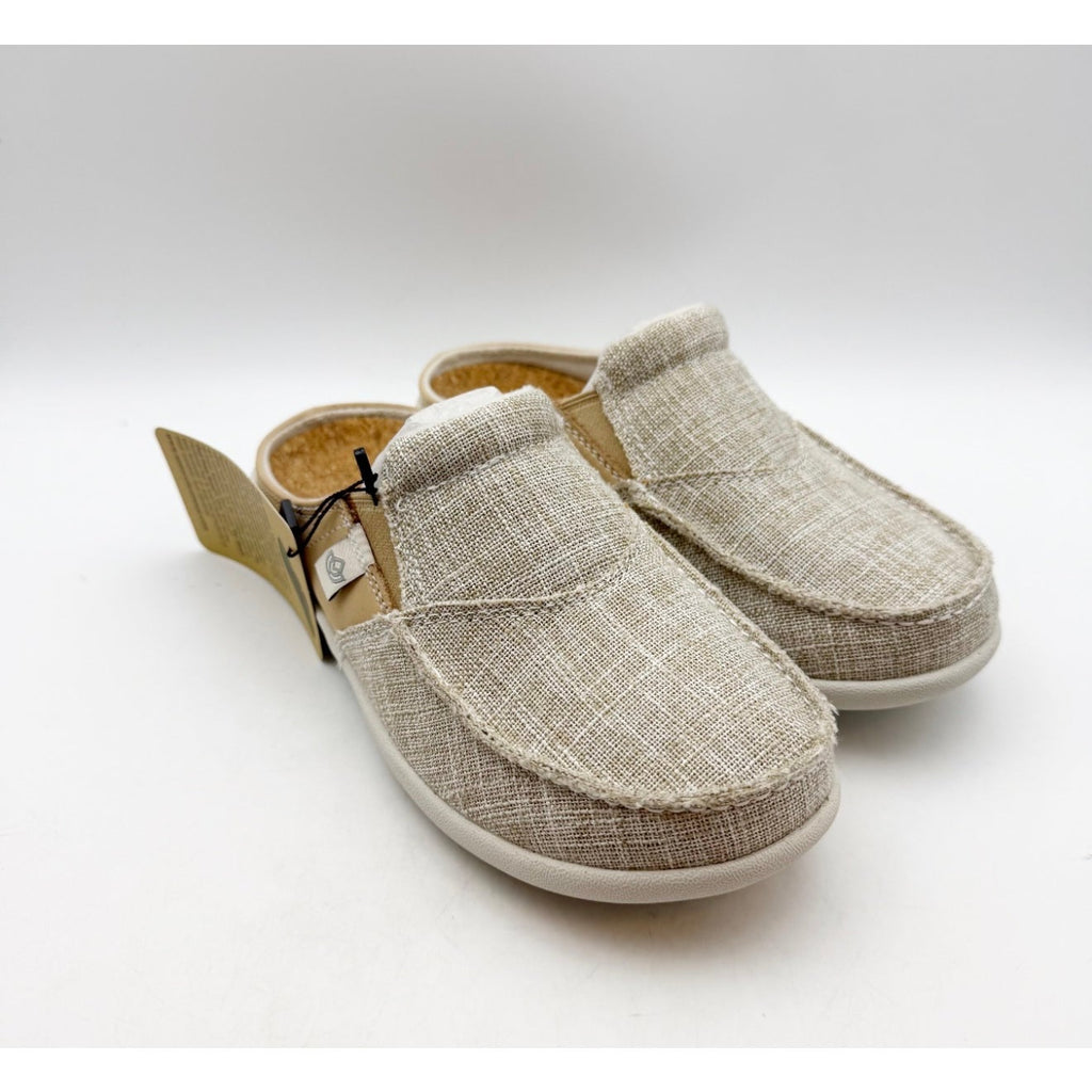 SPENCO Women's Siesta Gemstone Casual Slide Size 5.5 WIDE Beige Sand NIB
