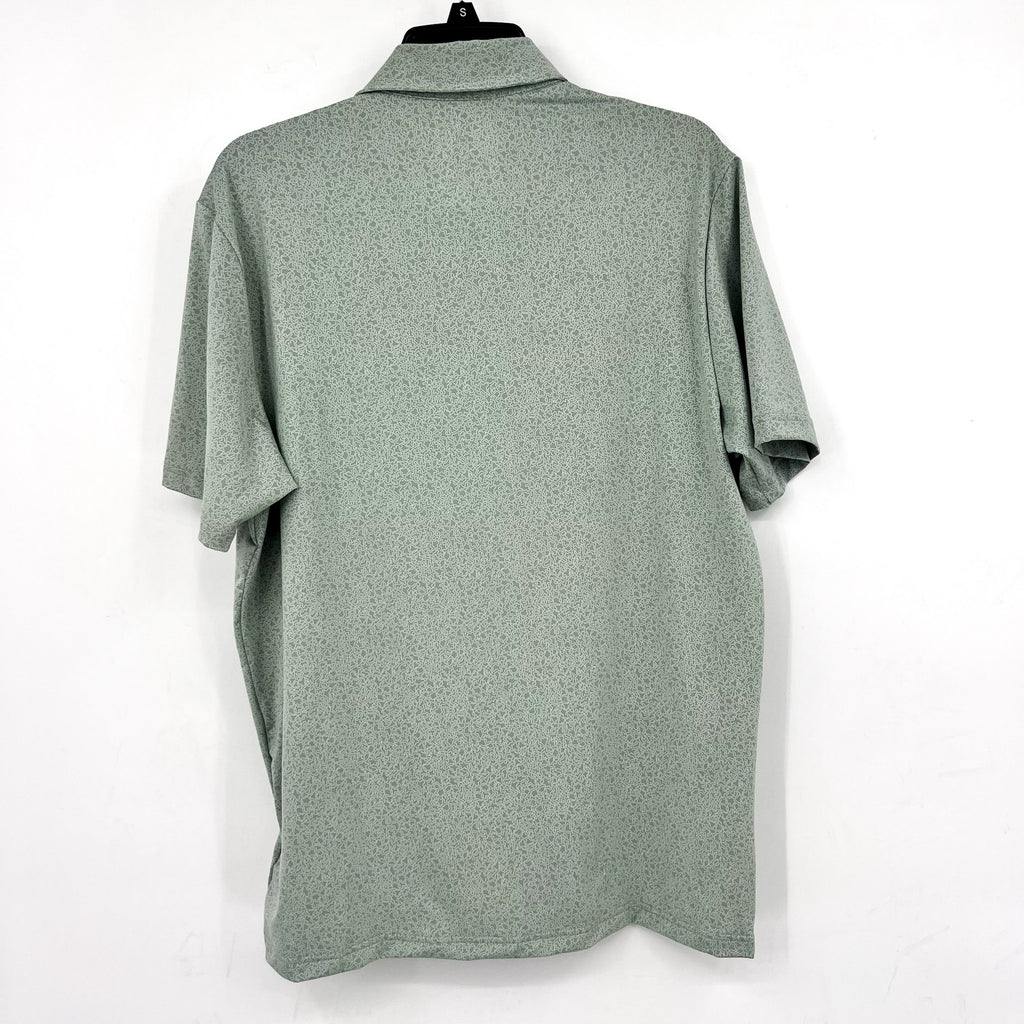 ADIDAS Mens Ultimate365 Mini Bunker Polo Shirt Medium Green Short Sleeve NWT