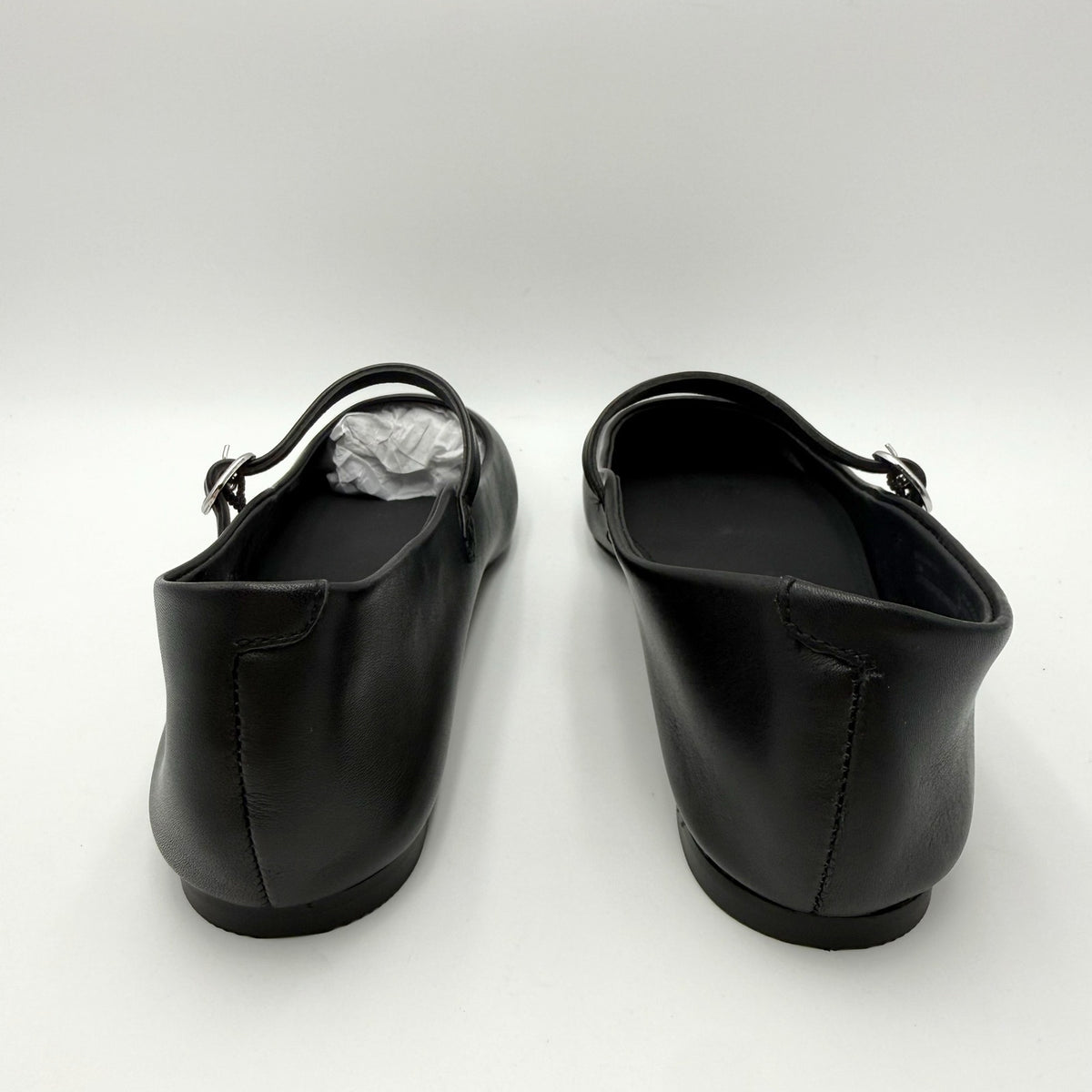 Steve Madden Womens Maple Flats Size 7.5 M Black Leather Mary Jane NWOB