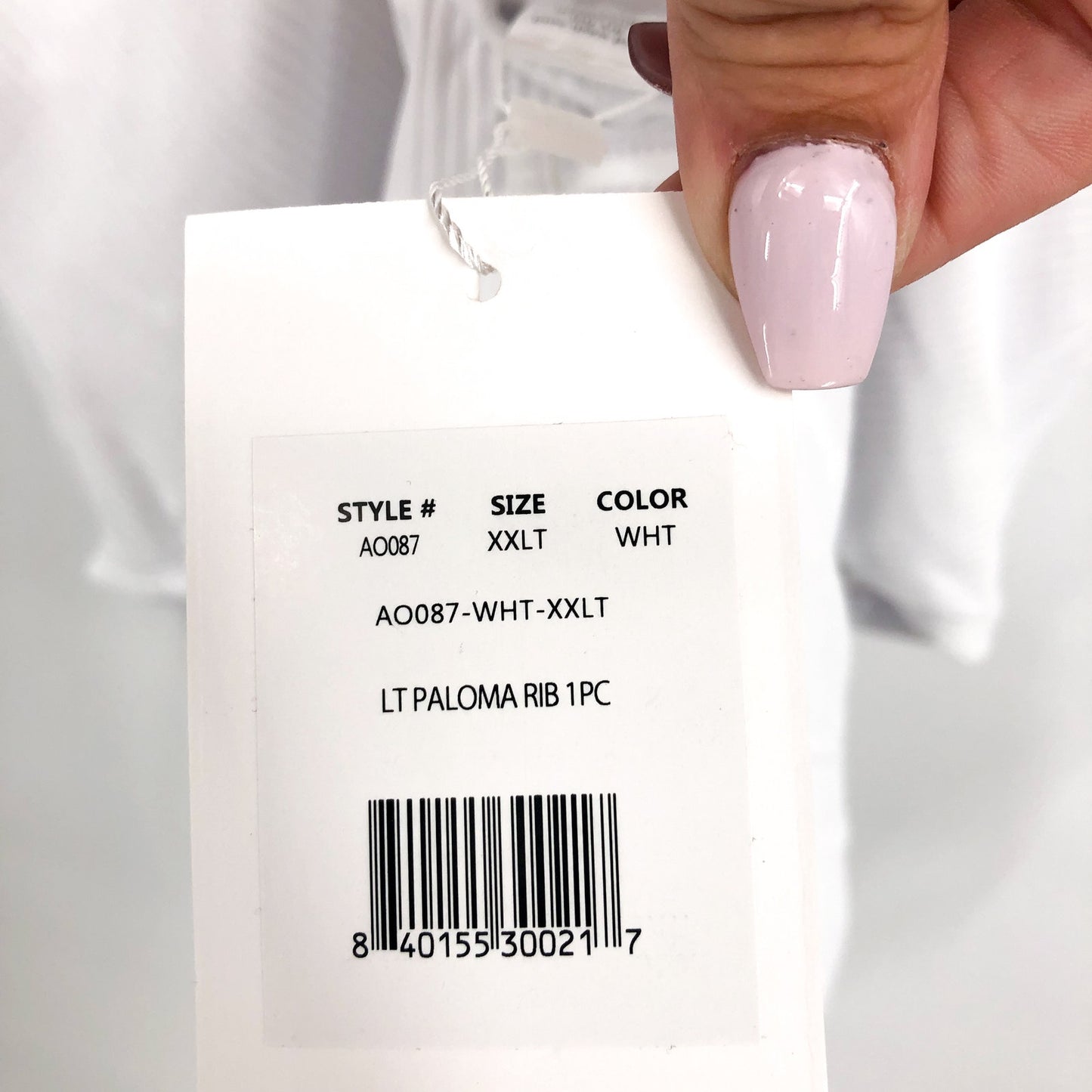 ANDIE SWIM Paloma One Piece Swimsuit XXL 18 Tall White Ribbed