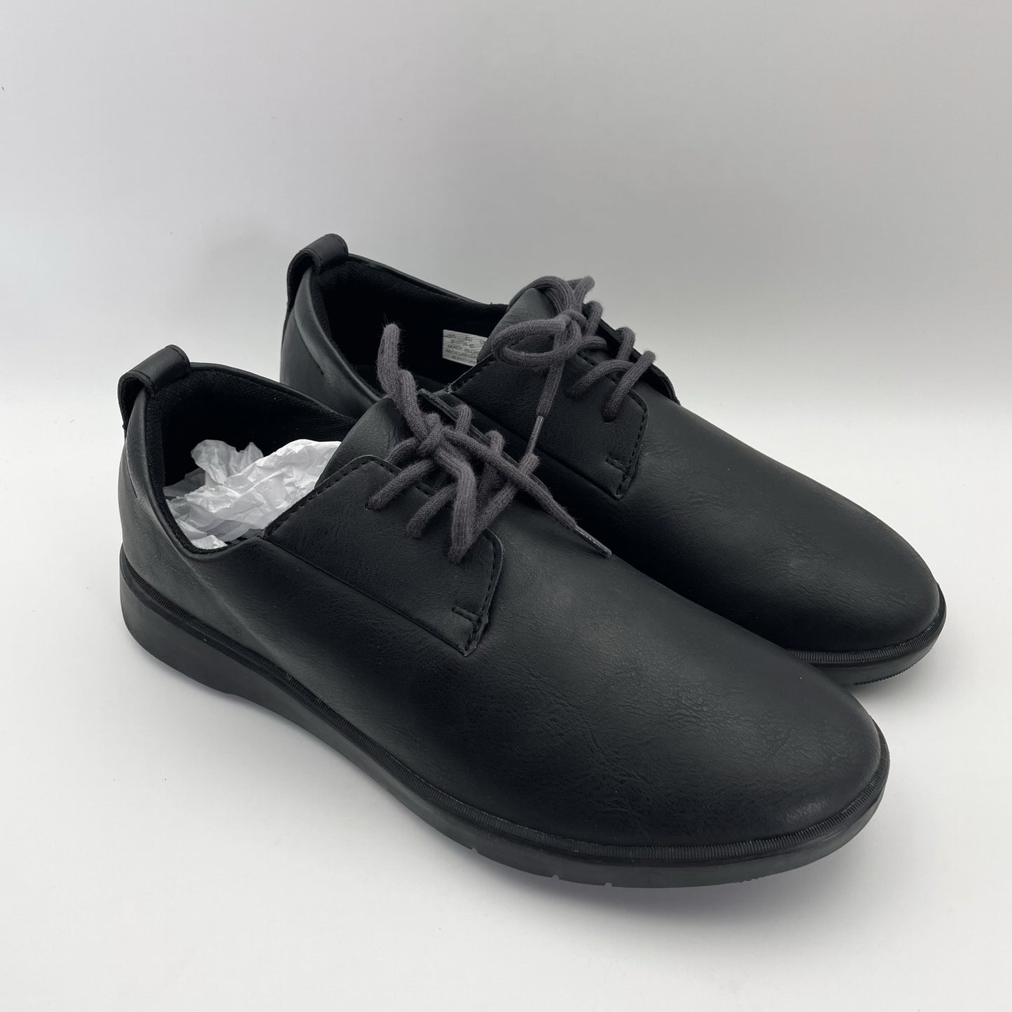 Ponto Womens The Pacific Oxford Shoe US 9 M Black Recycled Leather NWOB