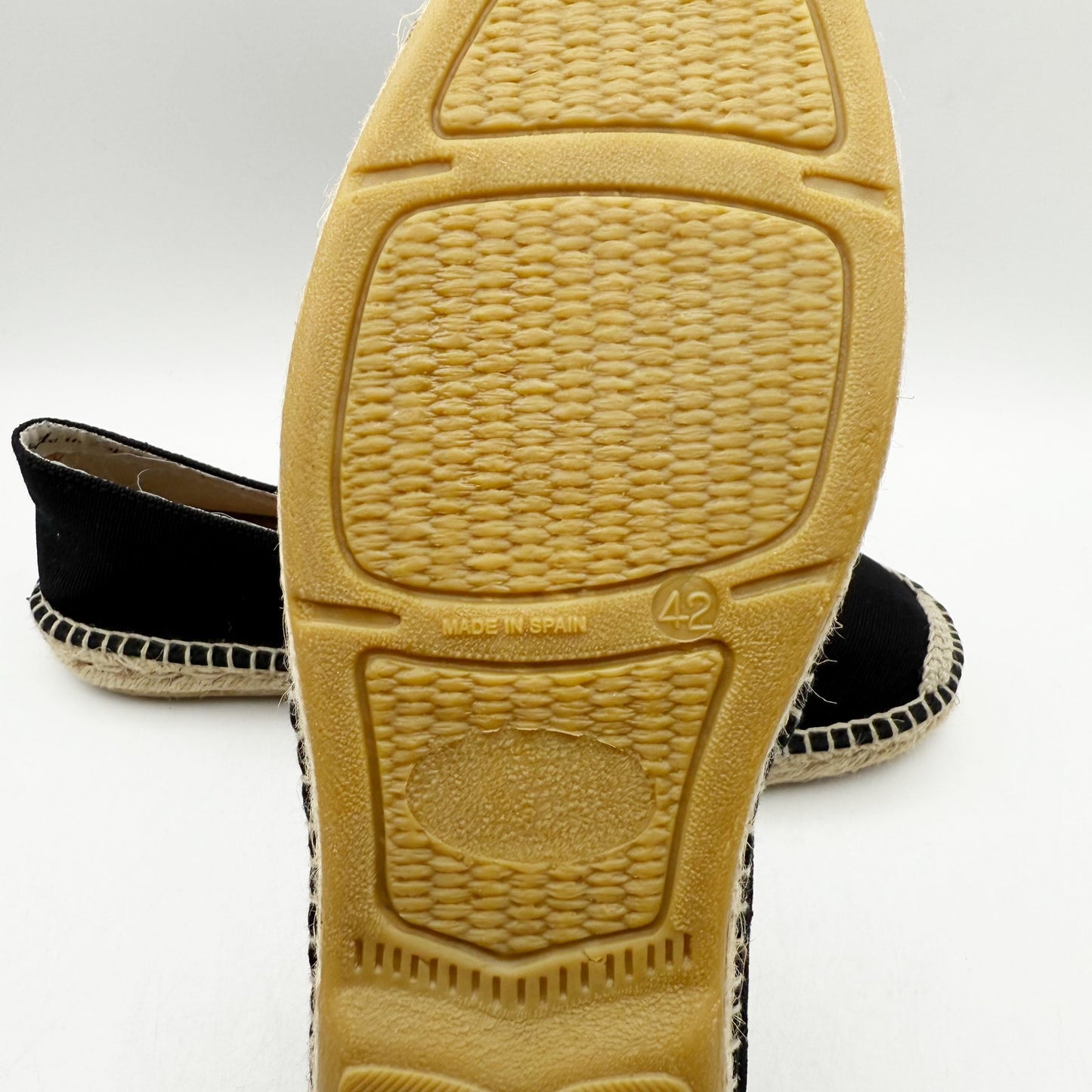 VISCATA Mens Sitges Espadrille Flats EU 42 US 9 Black Slip On NIB