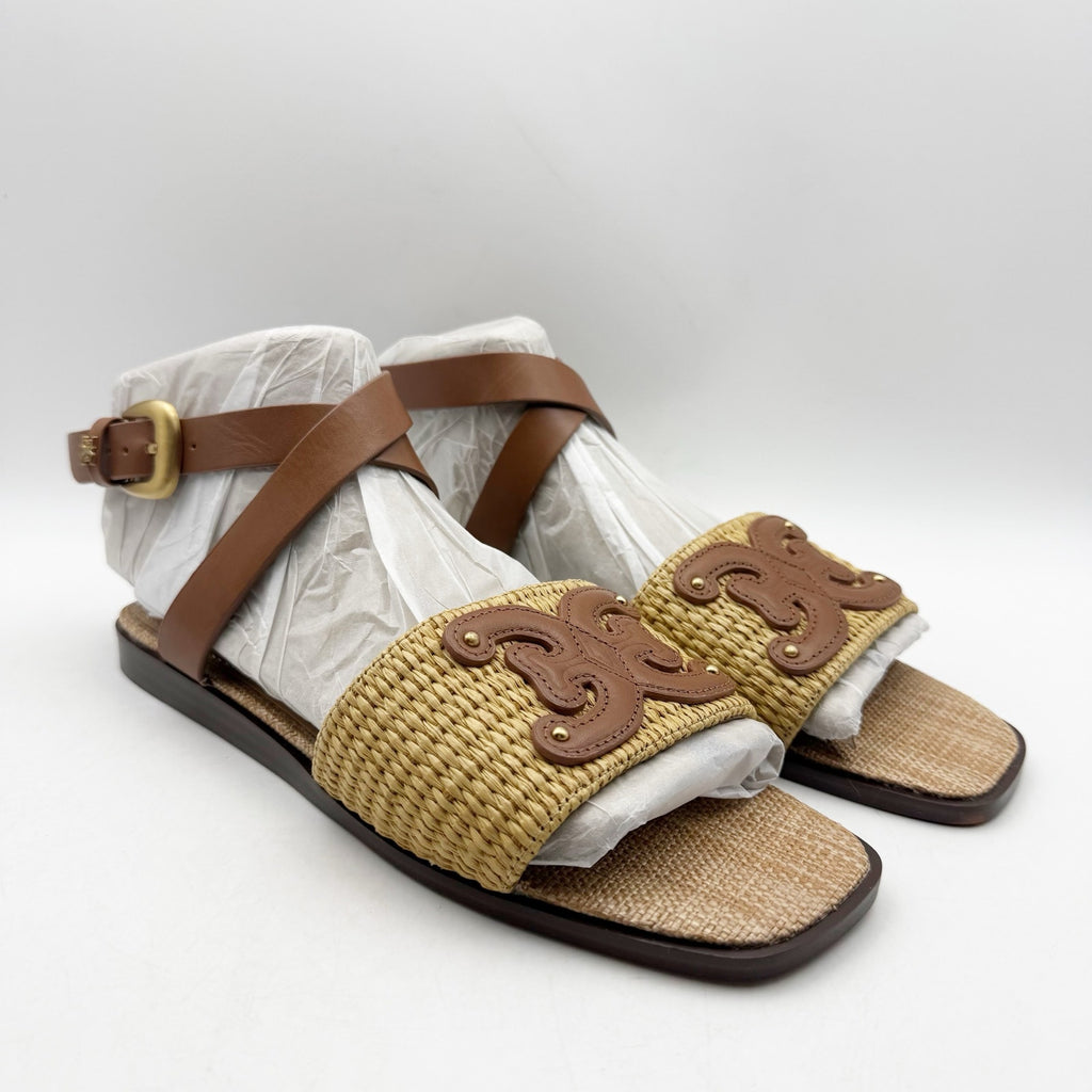Sam Edelman Womens Ilsie Ankle Strap Sandals SIZE 6.5 Brown Leather NWOB