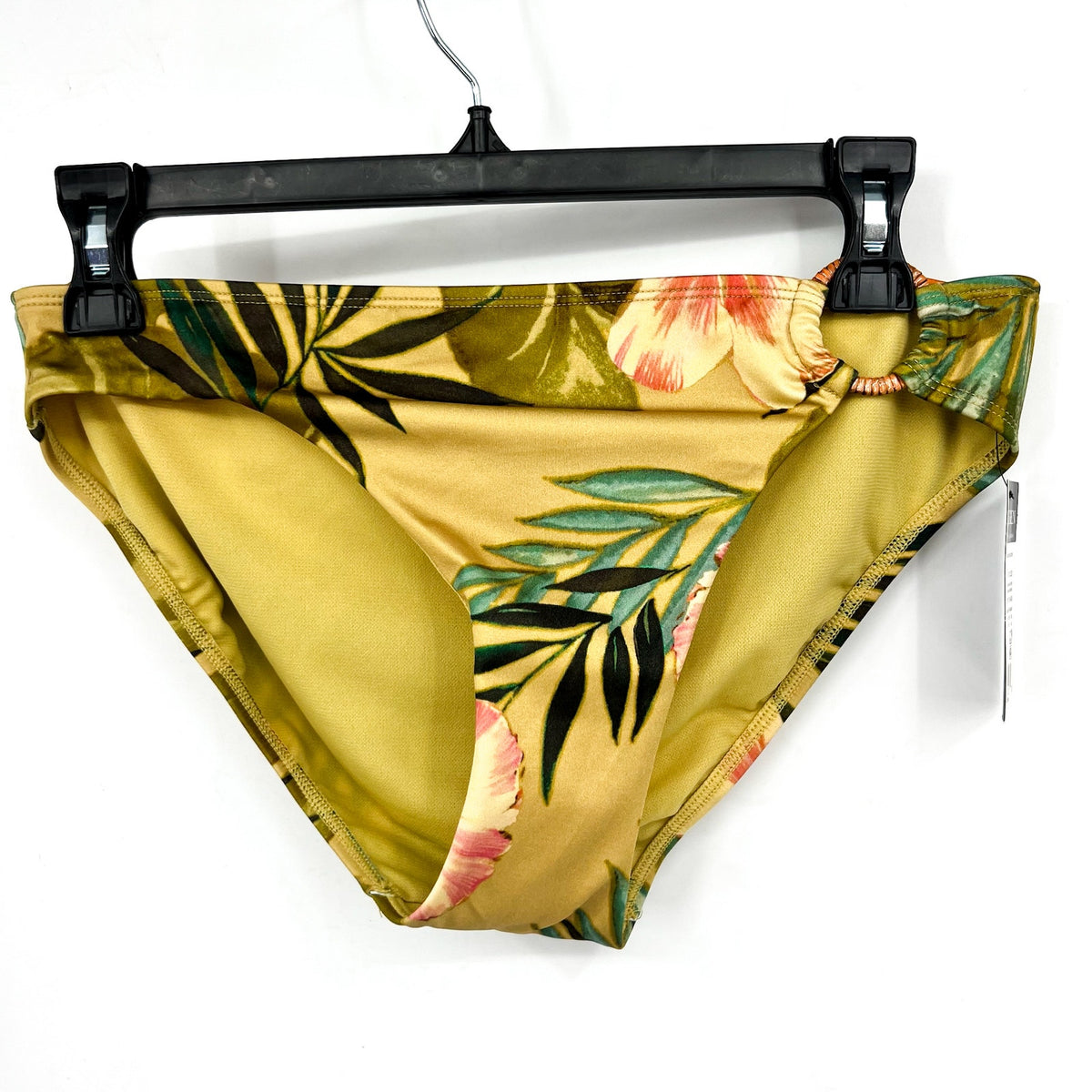 LAUREN RALPH LAUREN Island Tropical Hipster Bikini Bottom Size 6 Gold Rattan NWT
