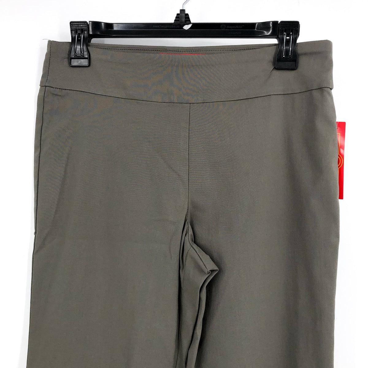 KRAZY LARRY Women's Pull-On Ankle Pants Size 6 Green Olive High Rise Stretch NWT