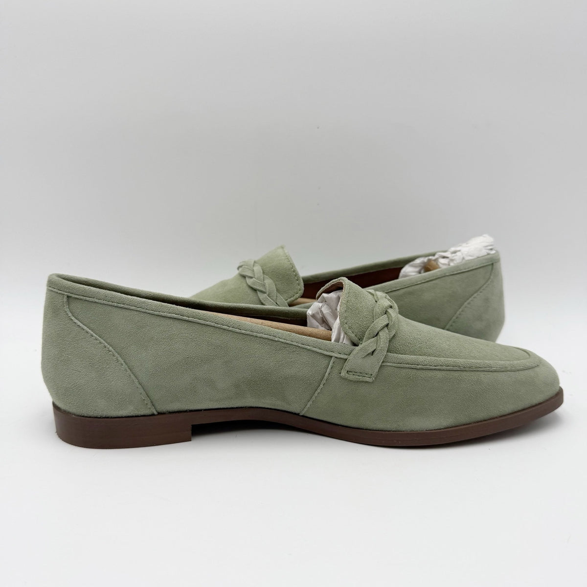 Seychelles Womens Afternoon Stroll Loafers Size 7.5 Sage Green Suede NIB