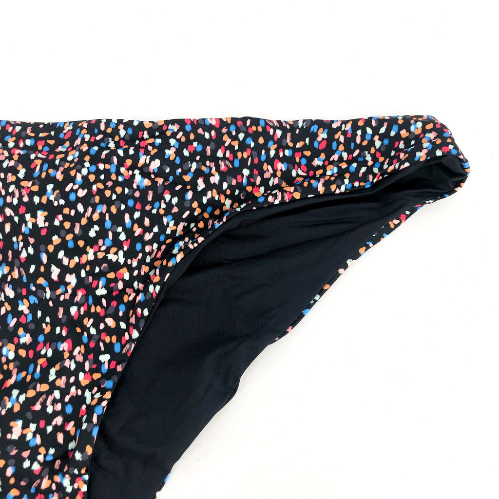PRANA Women's Gemma Reversible Bikini Bottom Large Black Alotta Dot NWT
